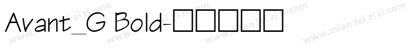 Avant_G Bold字体转换
